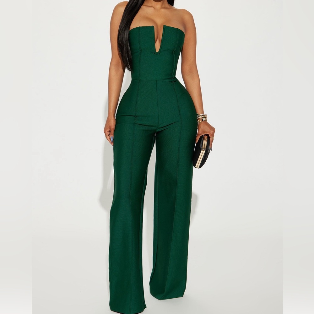 Someone To You Bandage Jumpsuit - Hunter